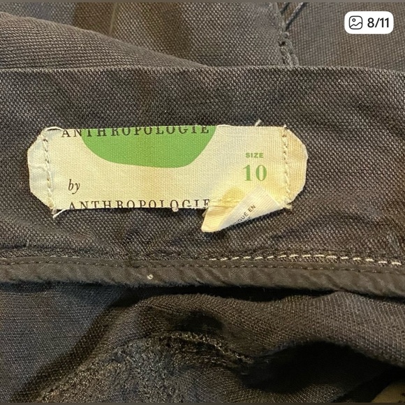 EUC Anthropologie Linen Blend Utility Paper Bag Jogger SZ 10. Inseam 13.5”approx - Picture 7 of 12